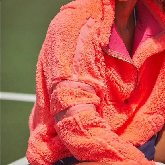 Free People Nantucket Half Zip NWT Coral - Picture 4 of 5